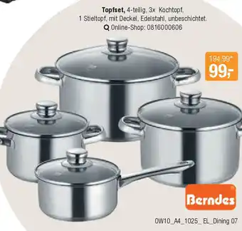 Opti Wohnwelt Berndes Topfset, 4-teilig Angebot