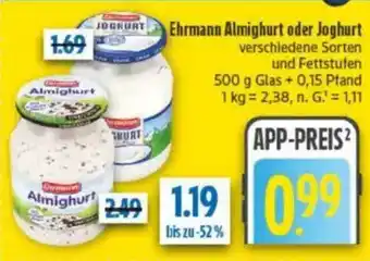 diska Ehrmann Almighurt oder Joghurt Angebot