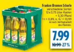 diska Franken Brunnen Schorle Angebot