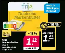 NETTO frija Markenbutter Angebot