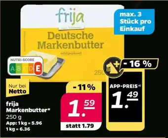 NETTO frija Markenbutter Angebot