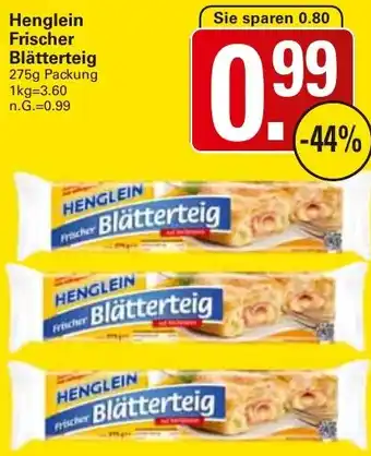 WEZ Henglein Frischer Blätterteig Angebot