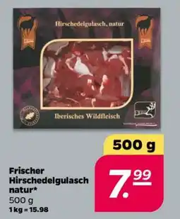 NETTO Frischer Hirschedelgulasch natur Angebot