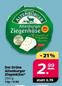 NETTO DER GRÜNE ALTENBURGER Ziegenkäse Angebot