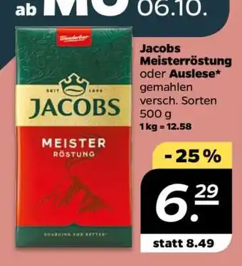 NETTO Jacobs Meisturröstung oder Auslese Angebot