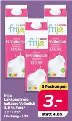 NETTO frija laktosefreie haltbare Vollmilch 3,5 % Fett Angebot