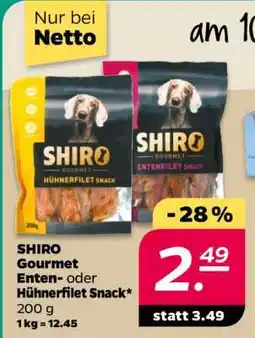 NETTO SHIRO Gourmet Enten- oder Hühnerfilet Snack Angebot