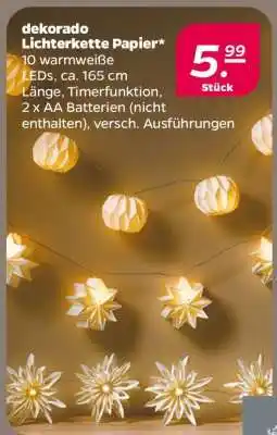 NETTO dekorado Lichterkette Papier Angebot