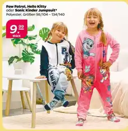 NETTO Paw Patrol, Hello Kitty oder Sonic Kinder Jumpsuit Angebot