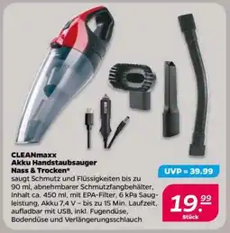 NETTO Cleanmaxx Akku Handstaubsauger nass & trocken Angebot