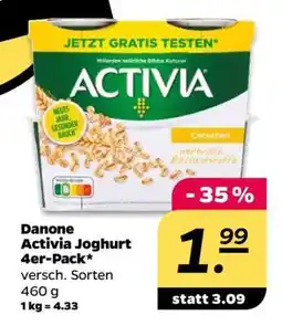 NETTO Danone Activia Joghurt 4er-Pack Angebot