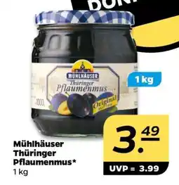 NETTO MÜHLHÄUSER Thüringer Pflaumenmus Angebot