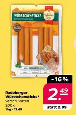 NETTO Radeberger Würstchensticks Angebot