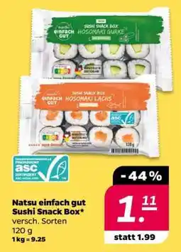 NETTO Natsu einfach gut Sushi Snack Box Angebot