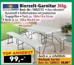 Norma Bierzelt-Garnitur 3tlg Angebot