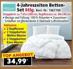 Norma 4-Jahreszeiten Betten-Set 6tlg Angebot
