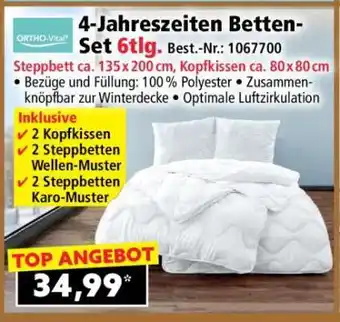 Norma 4-Jahreszeiten Betten-Set 6tlg Angebot