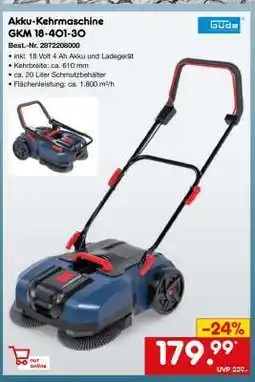 Netto Marken-Discount Akku-Kehrmaschine GKM 18-401-30 Angebot