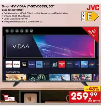 Netto Marken-Discount Smart-TV VIDAA LT-50VD3555, 50 Angebot