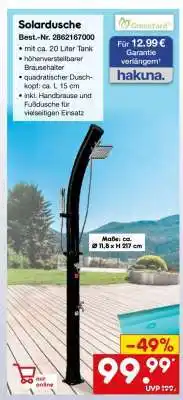 Netto Marken-Discount Solardusche Angebot