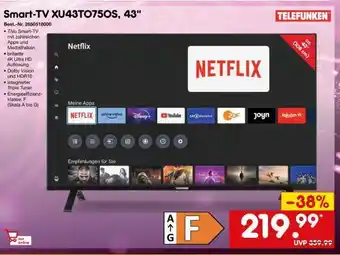 Netto Marken-Discount Smart-TV XU43T075OS, 43 Angebot