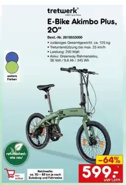Netto Marken-Discount E-Bike Akimbo Plus, 20 Angebot