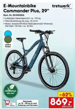 Netto Marken-Discount E-Mountainbike Commander Plus, 29 Angebot