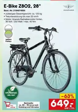 Netto Marken-Discount E-Bike Z802, 28 Angebot