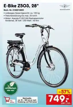 Netto Marken-Discount E-Bike Z503, 28 Angebot