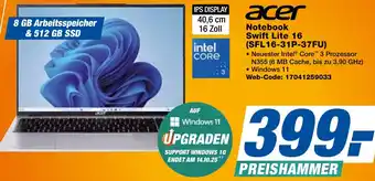 expert Techno Land acer Notebook Swift Lite 16 (SFL16-31P-37FU) Angebot