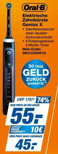 expert Techno Land Oral-B Elektrische Zahnbürste Genius X Angebot