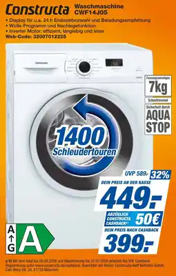 expert Techno Land Constructa Waschmaschine CWF14J05 Angebot
