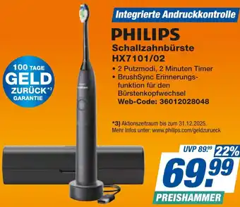 expert Techno Land PHILIPS Schallzahnbürste HX7101/02 Angebot