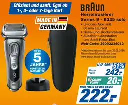 expert Techno Land BRAUN Herrenrasierer Series 9 - 9325 solo Angebot