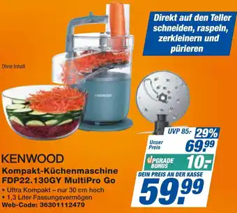expert Techno Land KENWOOD Kompakt-Küchenmaschine FDP22.130GY MultiPro Go Angebot