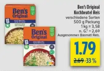 diska Ben's Original Kochbeutel Reis Angebot