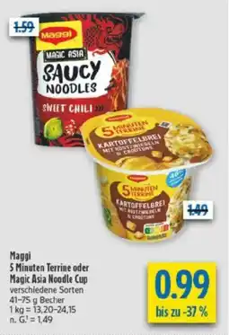 diska Maggi 5 Minuten Terrine oder Magic Asia Noodle Cup Angebot
