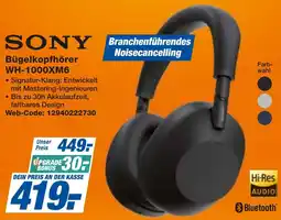 expert Techno Land SONY Bügelkopfhörer WH-1000XM6 Angebot