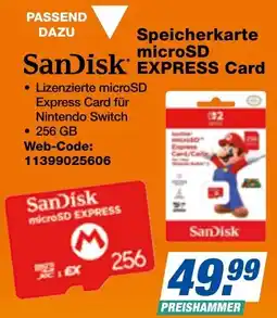 expert Techno Land SanDisk Speicherkarte microSD EXPRESS Card Angebot