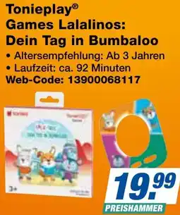 expert Techno Land Tonieplay Games Lalalinos: Dein Tag in Bumbaloo Angebot