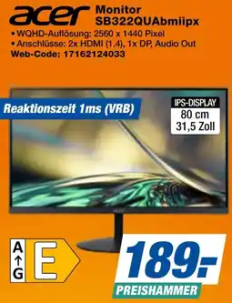 expert Techno Land acer Monitor SB322QUAbmiipx Angebot