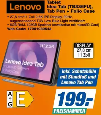 expert Techno Land Lenovo Tablet Idea Tab (TB336FU), Tab Pen + Folio Case Angebot