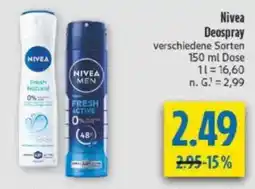 diska Nivea Deospray Angebot