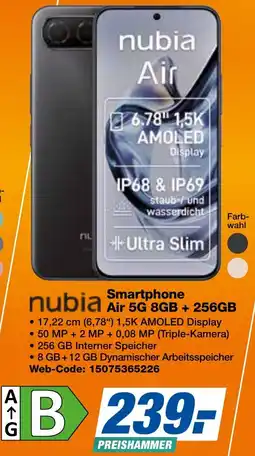 expert Techno Land nubia Smartphone Air 5G 8GB + 256GB Angebot