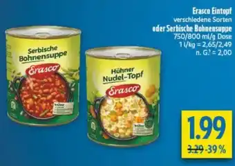 diska Erasco Eintopf oder Serbische Bohnensuppe Angebot