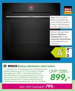 EP BOSCH Einbau-Backofen HBG774KB1F Angebot