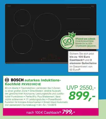 EP BOSCH autarkes Induktions- Kochfeld PXV831HC1E Angebot