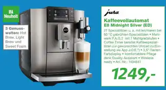 EP jura Kaffeevollautomat E8 Midnight Silver (ED) Angebot