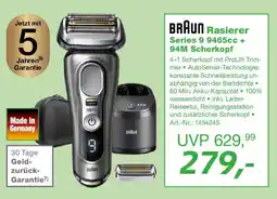 EP BRAUN Rasierer Series 9 9465cc + 94M Scherkopf Angebot