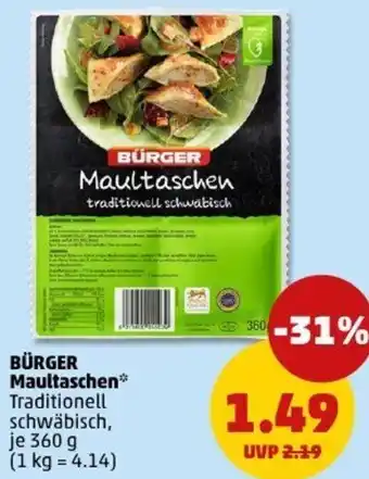 PENNY BÜRGER Maultaschen Angebot